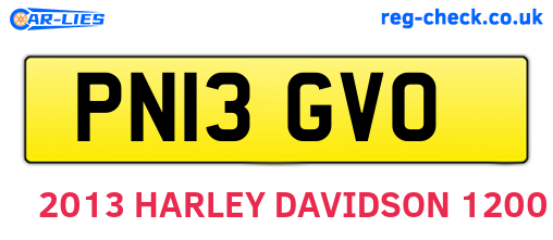 PN13GVO are the vehicle registration plates.