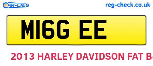 M16GEE are the vehicle registration plates.