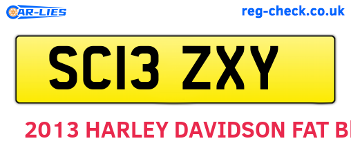 SC13ZXY are the vehicle registration plates.