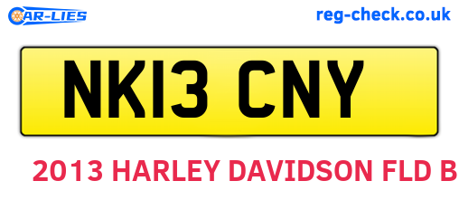 NK13CNY are the vehicle registration plates.