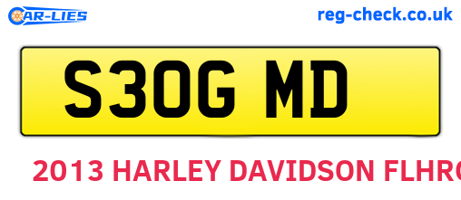 S30GMD are the vehicle registration plates.