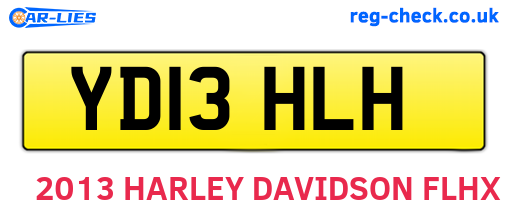 YD13HLH are the vehicle registration plates.