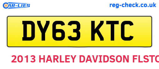 DY63KTC are the vehicle registration plates.