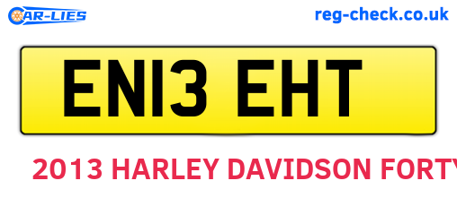 EN13EHT are the vehicle registration plates.