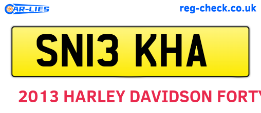SN13KHA are the vehicle registration plates.