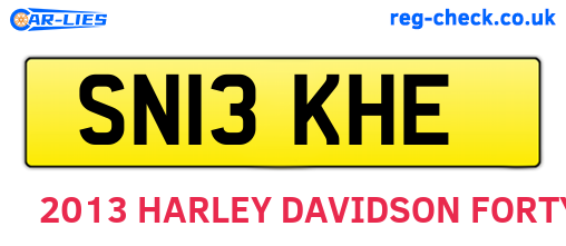 SN13KHE are the vehicle registration plates.