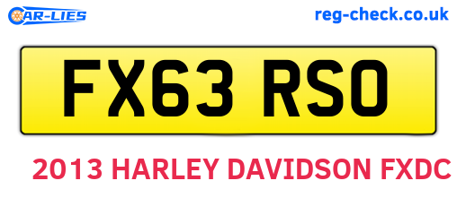 FX63RSO are the vehicle registration plates.