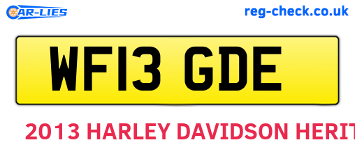 WF13GDE are the vehicle registration plates.