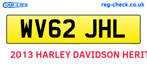 WV62JHL are the vehicle registration plates.