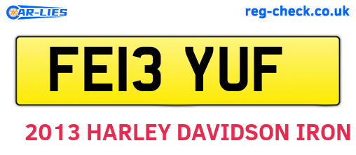 FE13YUF are the vehicle registration plates.