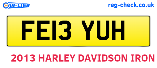 FE13YUH are the vehicle registration plates.