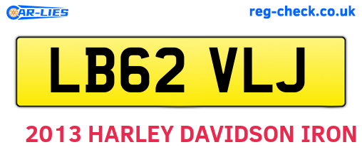 LB62VLJ are the vehicle registration plates.