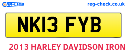 NK13FYB are the vehicle registration plates.