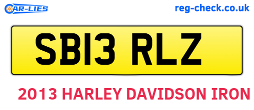 SB13RLZ are the vehicle registration plates.