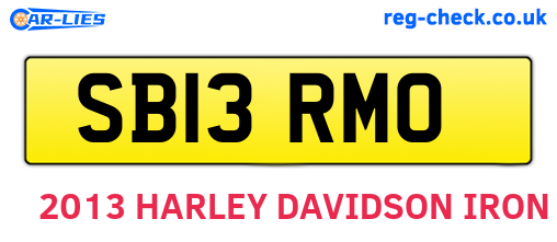 SB13RMO are the vehicle registration plates.