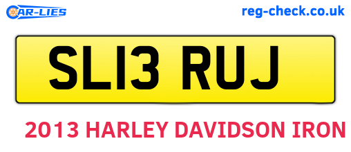 SL13RUJ are the vehicle registration plates.