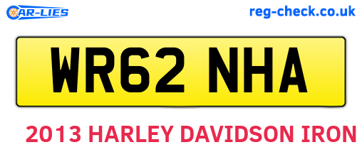 WR62NHA are the vehicle registration plates.