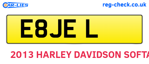 E8JEL are the vehicle registration plates.
