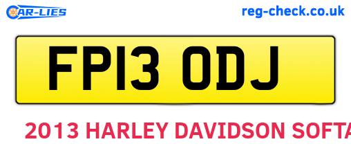 FP13ODJ are the vehicle registration plates.