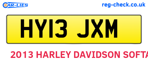 HY13JXM are the vehicle registration plates.