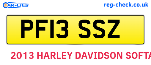 PF13SSZ are the vehicle registration plates.