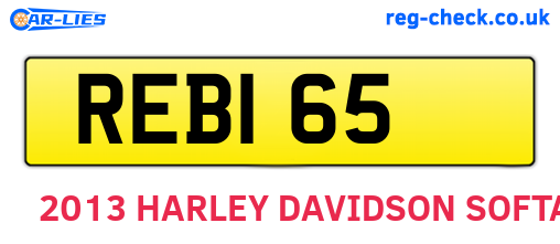 REB165 are the vehicle registration plates.