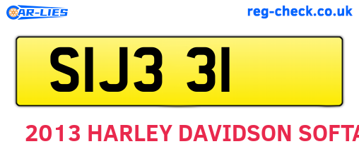 SIJ331 are the vehicle registration plates.