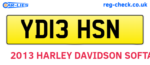 YD13HSN are the vehicle registration plates.