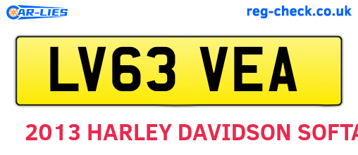LV63VEA are the vehicle registration plates.