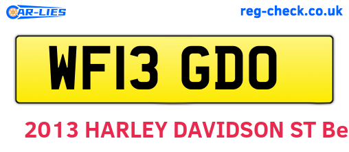 WF13GDO are the vehicle registration plates.