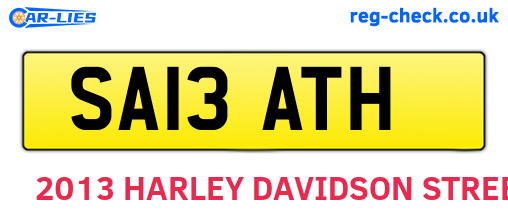 SA13ATH are the vehicle registration plates.