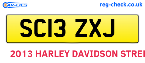 SC13ZXJ are the vehicle registration plates.