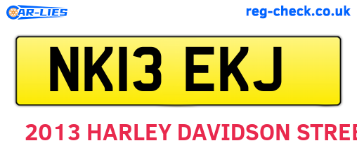NK13EKJ are the vehicle registration plates.