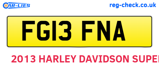 FG13FNA are the vehicle registration plates.