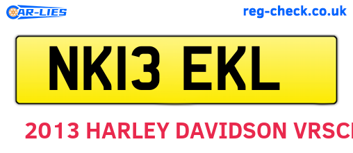 NK13EKL are the vehicle registration plates.