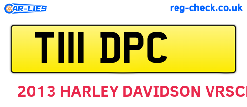 T111DPC are the vehicle registration plates.