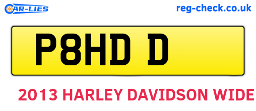 P8HDD are the vehicle registration plates.