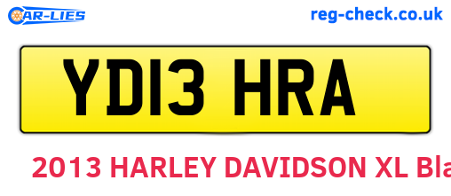 YD13HRA are the vehicle registration plates.