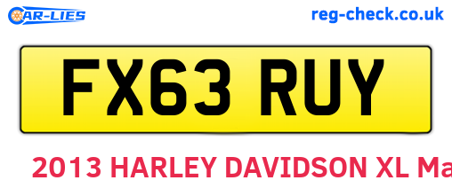 FX63RUY are the vehicle registration plates.