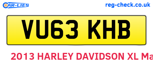 VU63KHB are the vehicle registration plates.