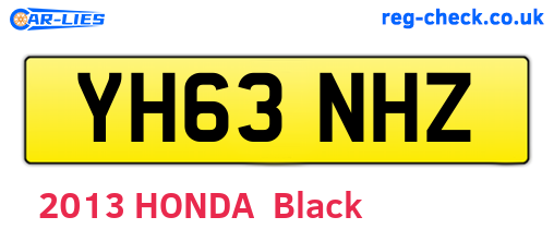 YH63NHZ are the vehicle registration plates.