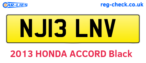 NJ13LNV are the vehicle registration plates.