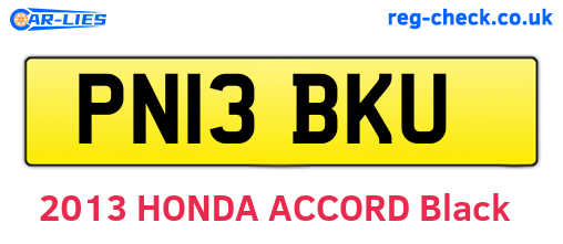 PN13BKU are the vehicle registration plates.