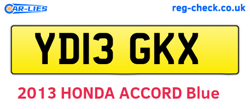 YD13GKX are the vehicle registration plates.