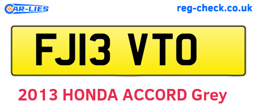 FJ13VTO are the vehicle registration plates.
