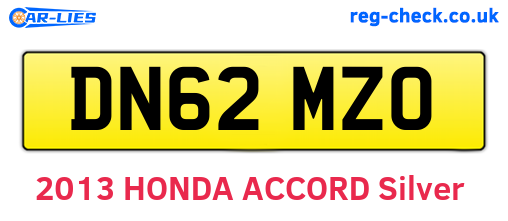 DN62MZO are the vehicle registration plates.