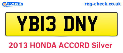 YB13DNY are the vehicle registration plates.
