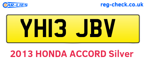 YH13JBV are the vehicle registration plates.