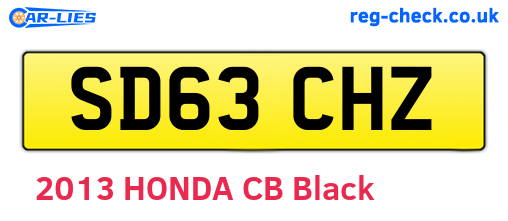 SD63CHZ are the vehicle registration plates.