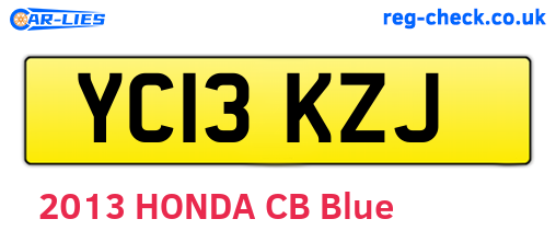 YC13KZJ are the vehicle registration plates.